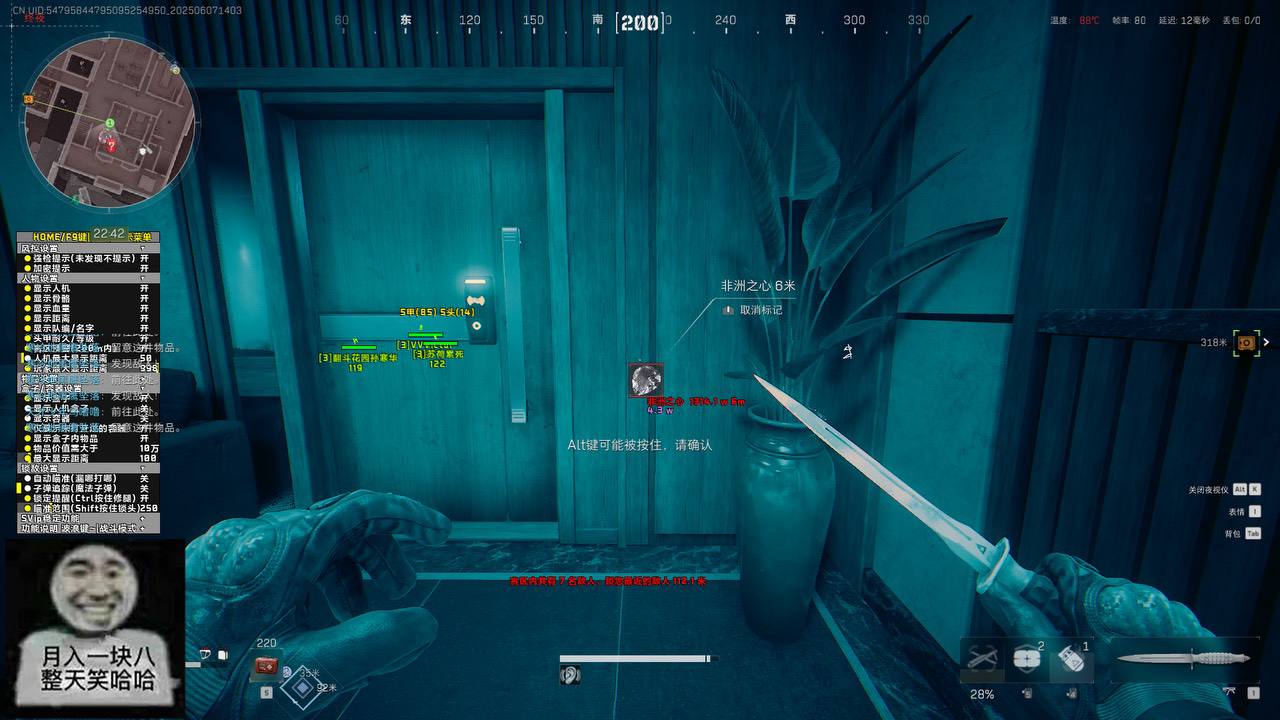 失控进化辅助透视功能演示图